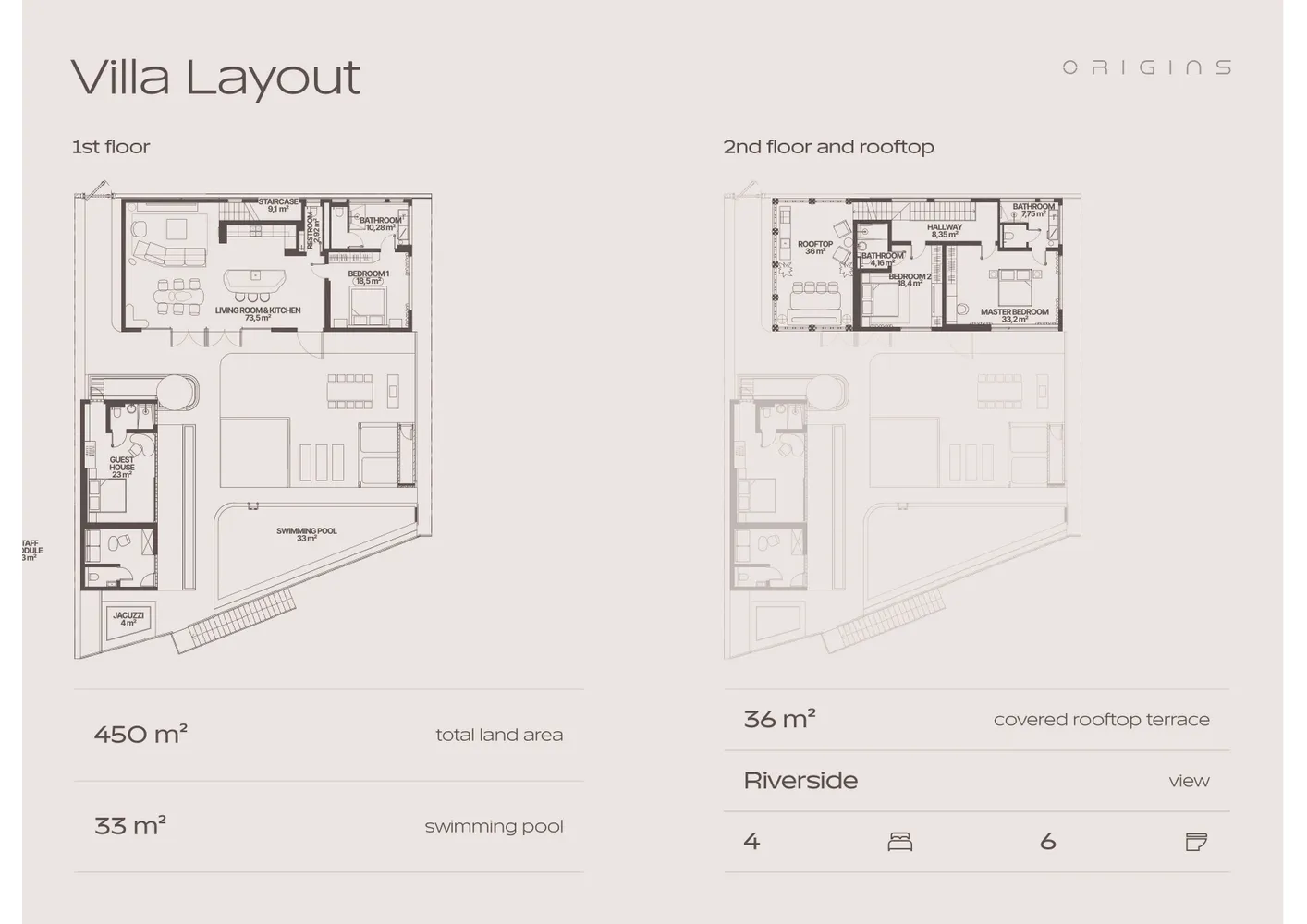 Планировка виллы 258,1 м² — BAZA BALI ORIGINS